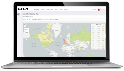 Kia global amos chart for sales data collection and analysis