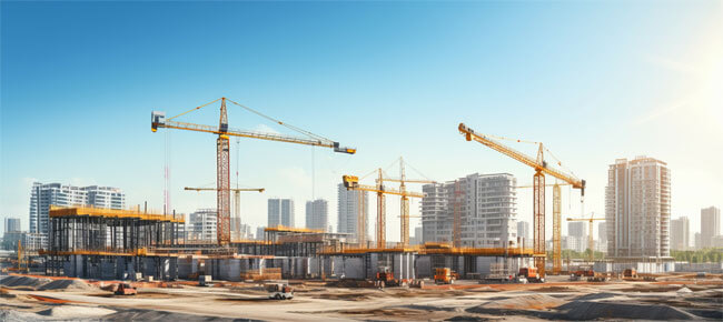 Infrastructure growth construction site 