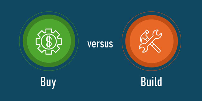 Buy vs build business software solution