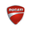 Red and Silver Ducati Motors Logo