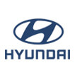 Silver and Blue Hyundai Motor Company Logo